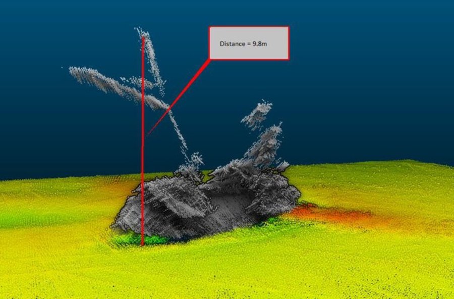 A sonar image of the Nicola Faith wreck. Photo: David Mearns OAM