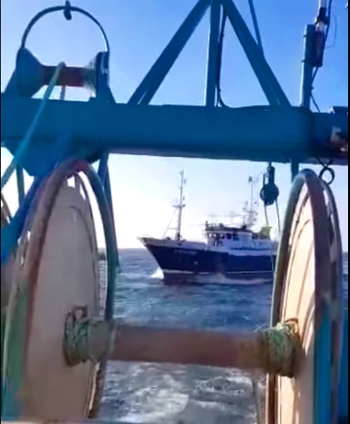 Irish fishing representative calls for Government action as local trawler is threatened by an EU-registered vessel inside its 12-mile limit